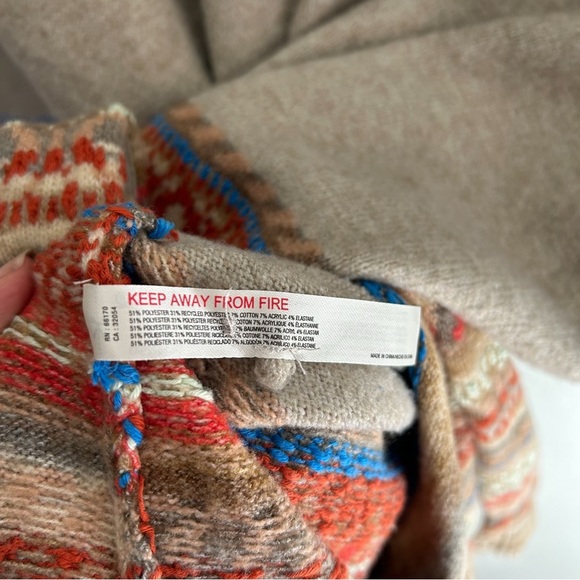 Daily Practice by Anthropologie Sweater Midi Dress Fair Isle Knit M Cozycore - Picture 5 of 6